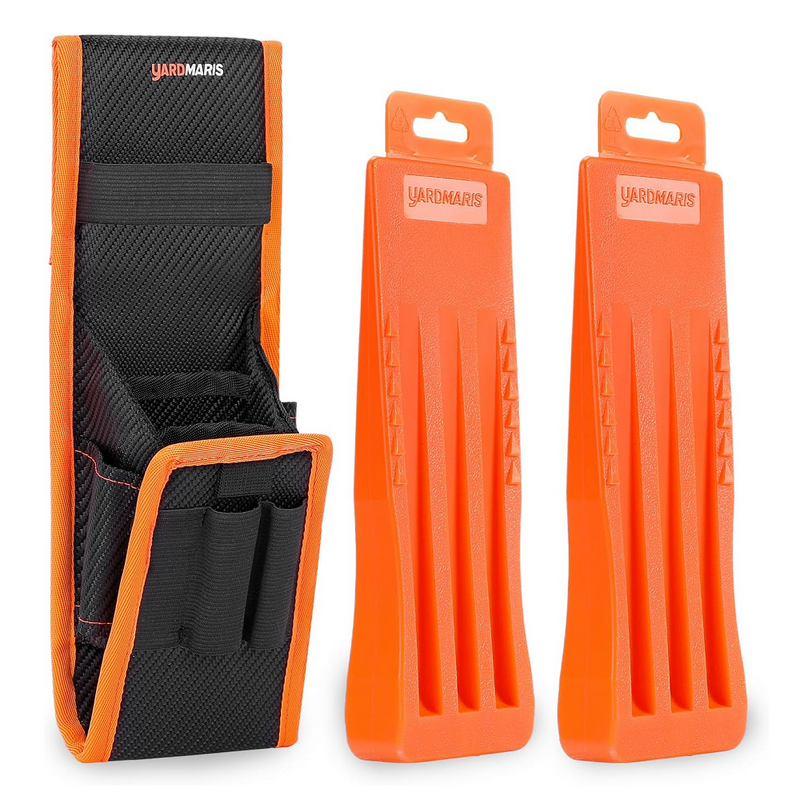 2 PCS Tree Felling Wedges + Felling Wedge Pouch