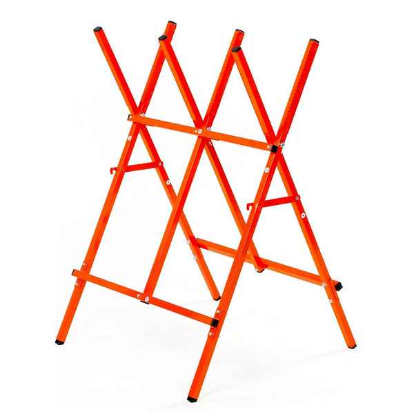 Log Saw Horse, Foldable Steel Sawbuck, 10.6 in Diameter Wood Cutting Stand, Adjustable Sawhorse for Firewood Logging