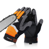 All Purpose Chainsaw Gloves (Upgrade Technical Version), 12-Layer Chainsaw Protection on Left Hand, Safety Saw Protection Logging Gloves with Touchscreen Finger Tip