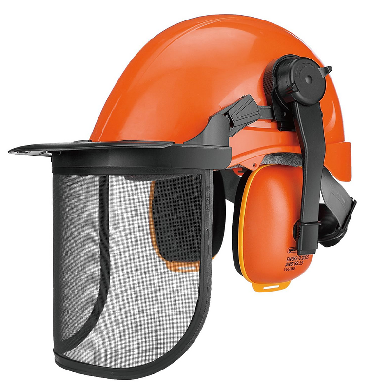 Chainsaw Helmet, Forestry Safety Helmet System with Face and Hearing Protection, Protective Hat with Visor and Muff