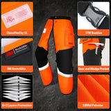 Chainsaw Chaps  Class C -Orange Black - CH026
