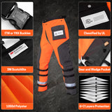 Chainsaw Chaps Class A-Orange Black-CH010