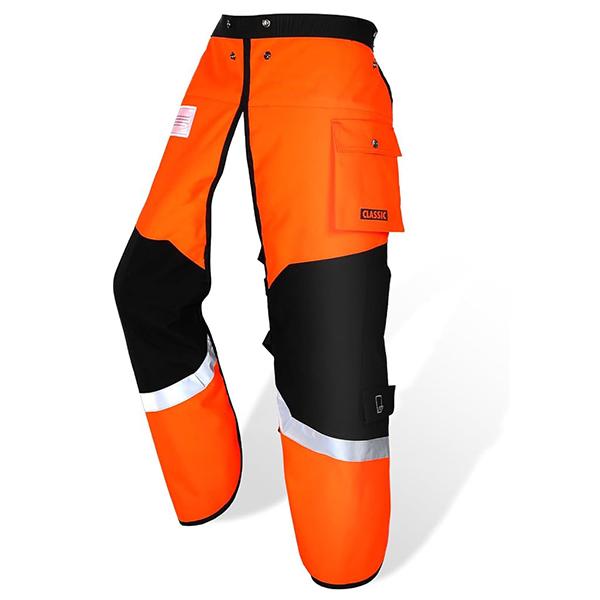 Chainsaw Chaps 8 Layers Heavy Duty Chain Saw Pants Safety Apron with Adjustable Waist and Pocket for Men/Women, Classic C