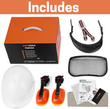 Forestry Safety Helmet Combination - Orange White -CH069