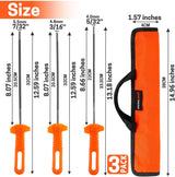 3 Pcs Chainsaw File Kit Includes 5/32", 3/16", 7/32" Round Files with Handle and Storage Bag Professional Chain Saw Sharpener Tool for All Chainsaw Chains