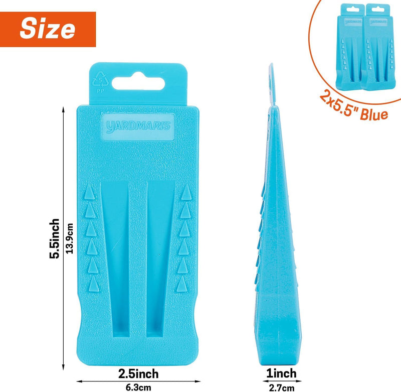 Tree Felling Wedges, 2 Pack Tree Wedges Set with Spikes, Equipment for Safe Tree Cutting, Falling, Bucking （2X 5.5）