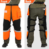 Chainsaw Chaps 8 Layers Heavy Duty Chain Saw Pants Safety Apron with Adjustable Waist and Pocket for Men/Women, Classic C