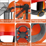Chainsaw Helmet, Forestry Safety Helmet System with Face and Hearing Protection, Protective Hat with Visor and Muff