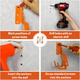 Chainsaw Holder, Heavy Duty Chainsaw Wall Mount, Chainsaw Hanger, Garage Organization Shed Storage Chainsaw Rack