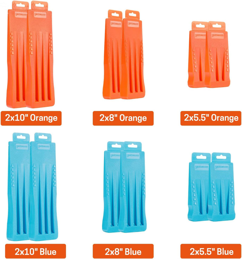 Tree Felling Wedges, 2 Pack Tree Wedges Set with Spikes, Equipment for Safe Tree Cutting, Falling, Bucking （2X 5.5）