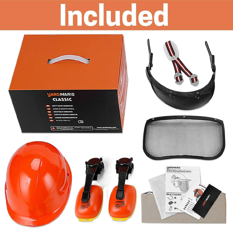 Chainsaw Helmet, Forestry Safety Helmet System with Face and Hearing Protection, Protective Hat with Visor and Muff