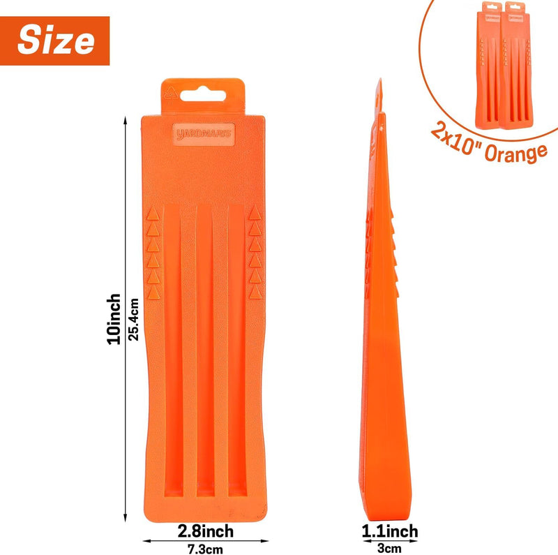Tree Felling Wedges, 2 Pack Tree Wedges Set with Spikes, Equipment for Safe Tree Cutting, Falling, Bucking （2X 5.5）
