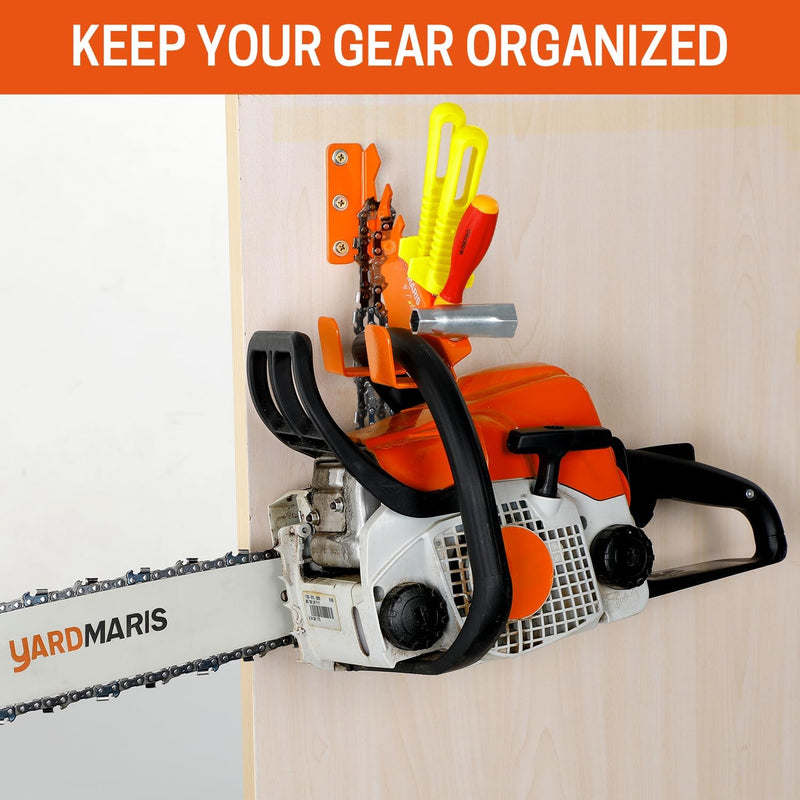 Chainsaw Holder, Heavy Duty Chainsaw Wall Mount, Chainsaw Hanger, Garage Organization Shed Storage Chainsaw Rack