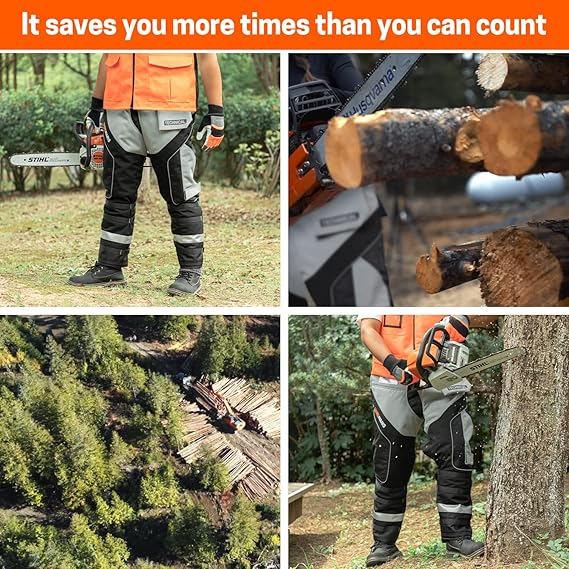Chainsaw Chaps Technical Version，Chainsaw Protective Pants Wrap, Safety Apron, Class A