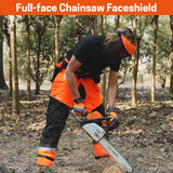 Chainsaw Faceshield, Full Protection Safety Face Mask, Mesh Safety Helmet for Weed Eating Whacking Yard Work