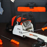 3 Pcs Chainsaw File Kit Includes 5/32", 3/16", 7/32" Round Files with Handle and Storage Bag Professional Chain Saw Sharpener Tool for All Chainsaw Chains