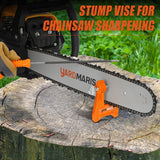Filing Vise, Stump Vise for Chainsaw Sharpening, Chainsaw Guide Vise for Filing Chains, Portable Chainsaw Accessories for Stable Filing Set-up
