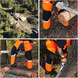Chainsaw Chaps 8 Layers Heavy Duty Chain Saw Pants Safety Apron with Adjustable Waist and Pocket for Men/Women, Classic C