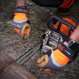 3 Pcs Chainsaw File Kit Includes 5/32", 3/16", 7/32" Round Files with Handle and Storage Bag Professional Chain Saw Sharpener Tool for All Chainsaw Chains
