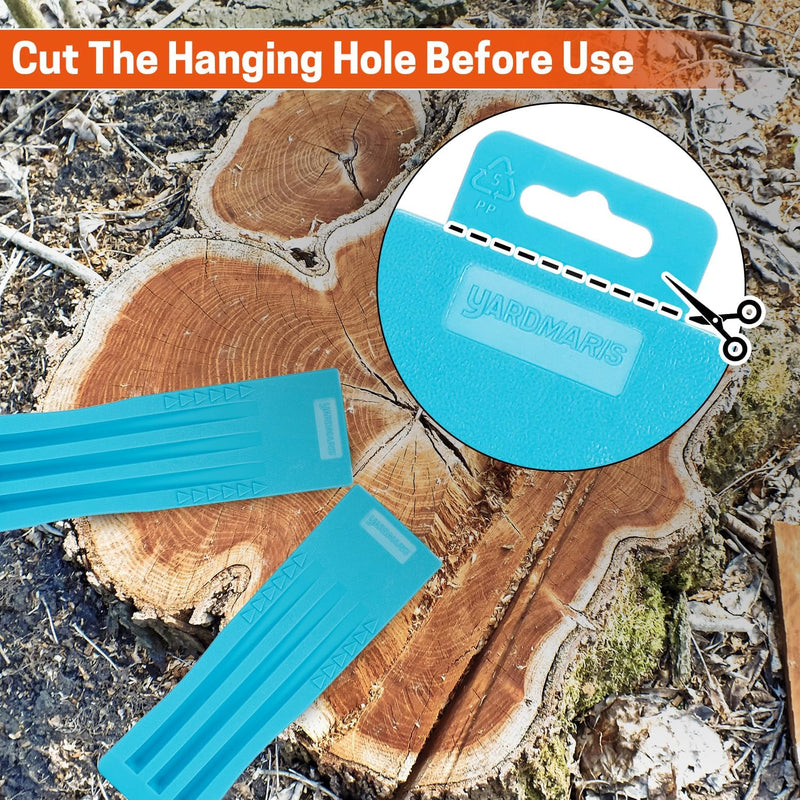Tree Felling Wedges, 2 Pack Tree Wedges Set with Spikes, Equipment for Safe Tree Cutting, Falling, Bucking （2X 5.5）